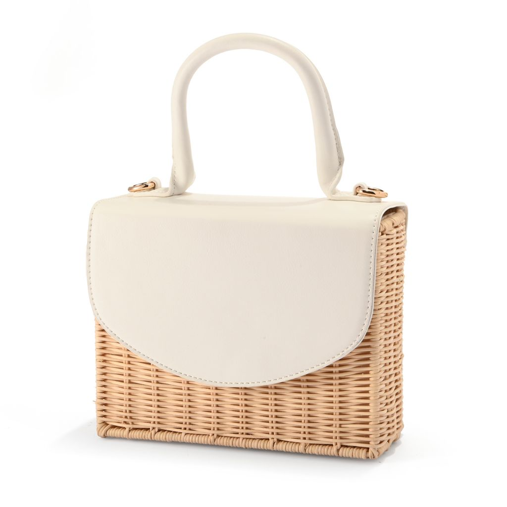 Urban Expressions Clementine Woven Straw Flap Bag