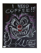 Guy Gilchrist Hand Drawn Signed Animal Muppets Art Canvas ACOA