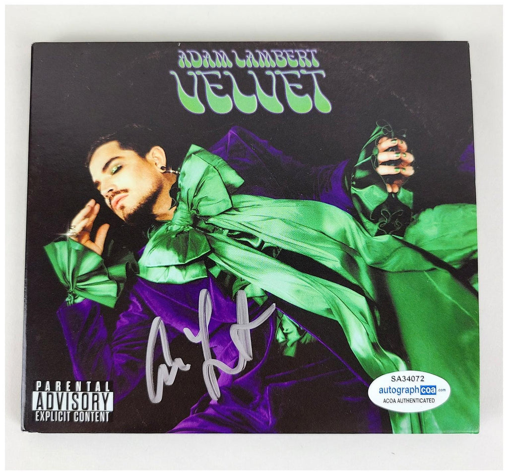 Adam Lambert Signed Velvet Autographed CD Cvr LP Album ACOA