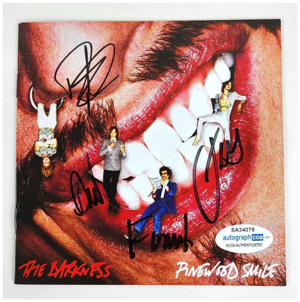 The Darkness Signed Pinewood Smile Autographed CD Cvr LP Album ACOA