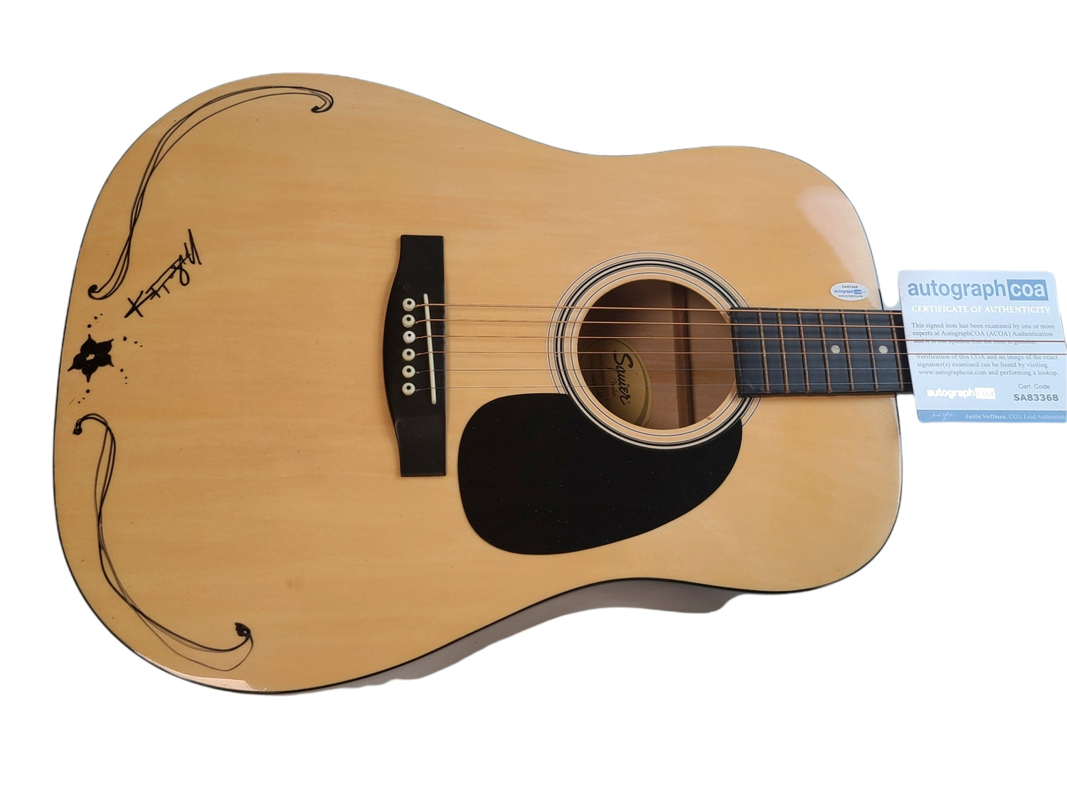 KT Tunstall  Signed Autographed Fender Guitar w Added Art Sketch ACOA ACOA