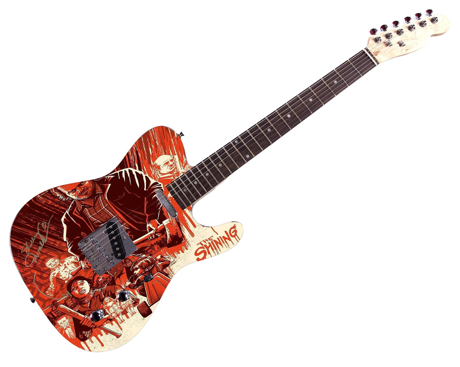 Shelley Duvall The Shining Movie Signed Custom Graphics Guitar ACOA