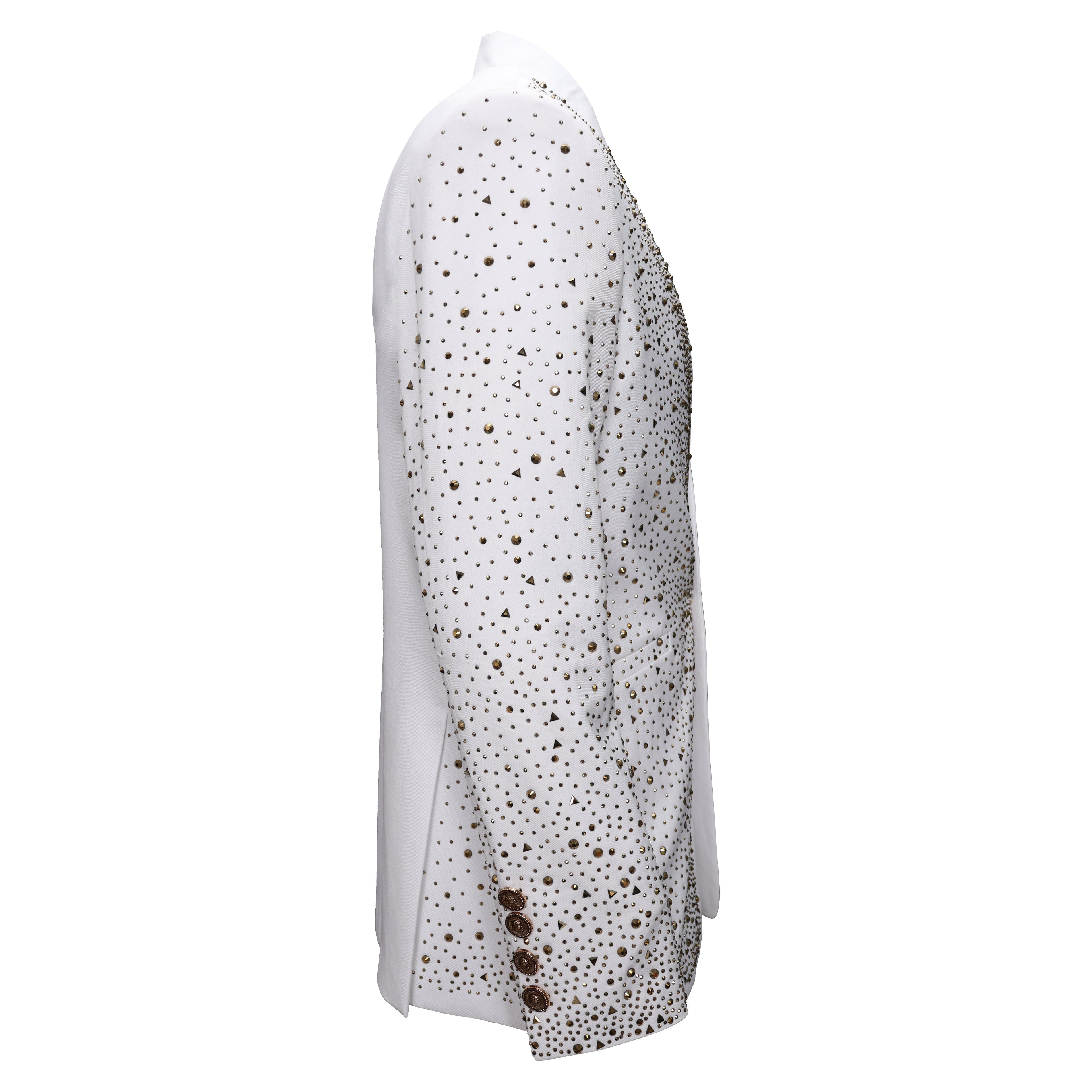 Culture Couture Embellished Blazer – Red Carpet Edition WHITE/GOLD