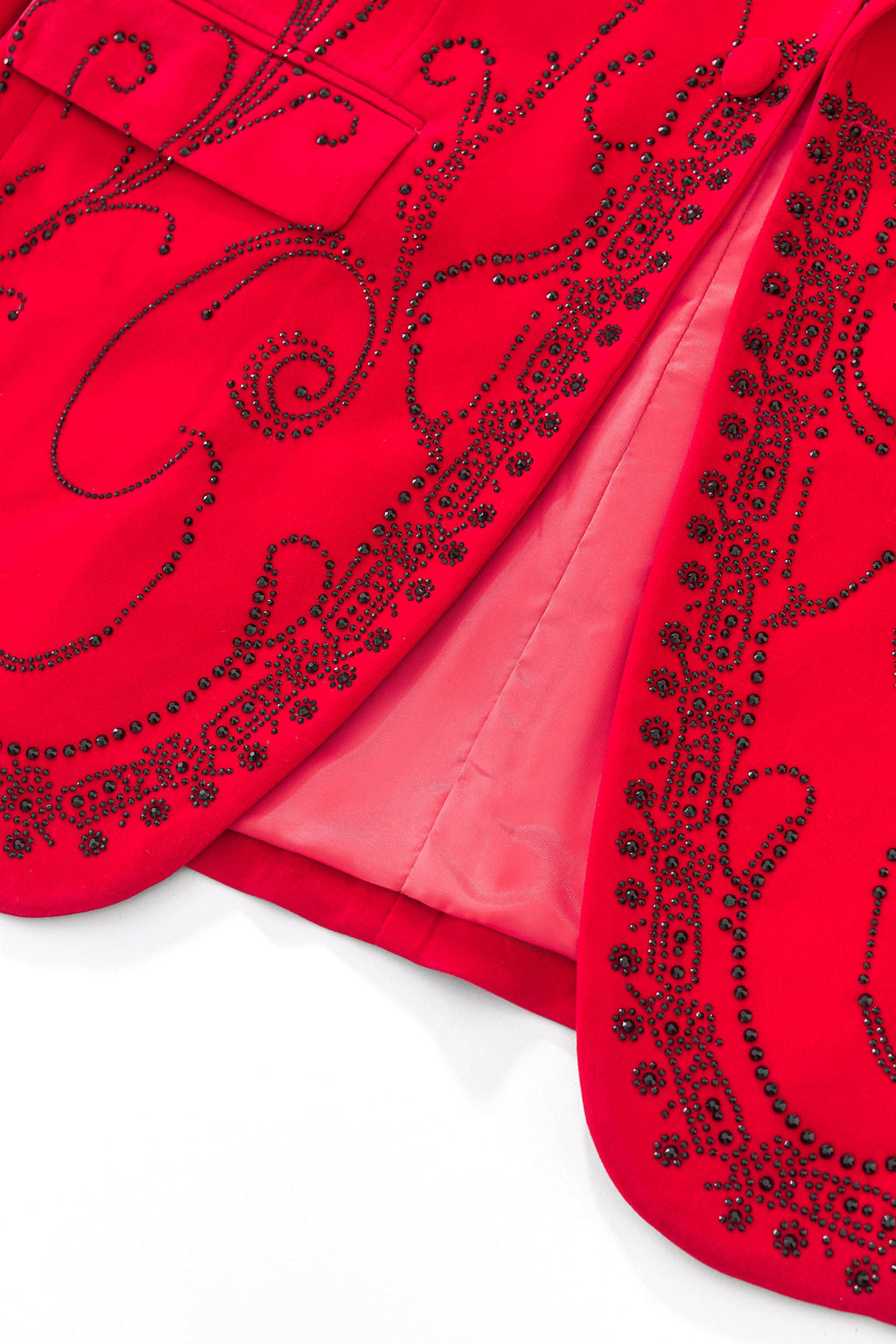 Valent Velvet Blazer RED