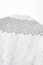 Barocco Radiant Hex Crystal Men's Blazer - White/Silver