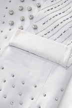 Barocco Radiant Hex Crystal Men's Blazer - White/Silver