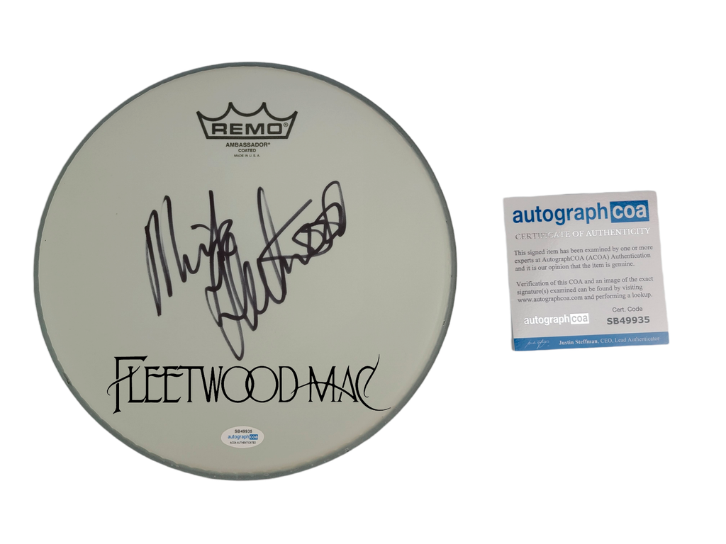 Fleetwood Mac Mick Signed Custom Framed Drum Head Drumhead Display ACOA