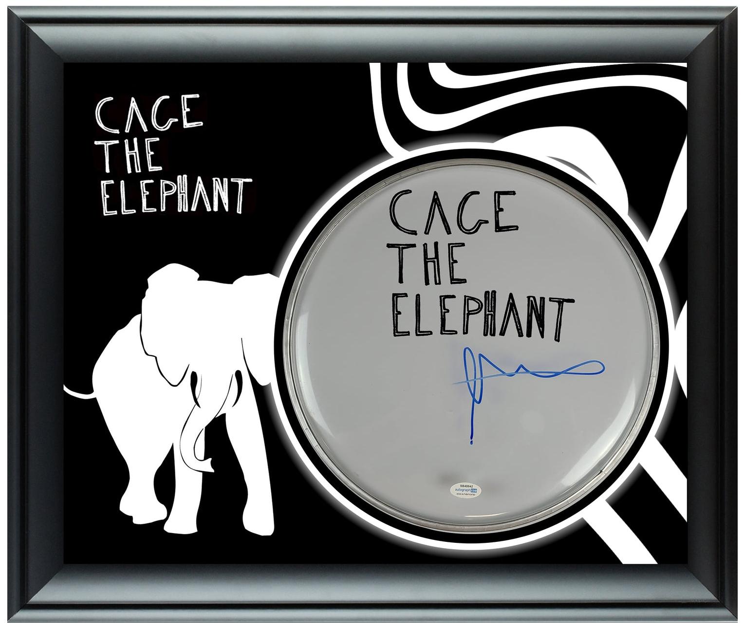 Cage The Elephant Matt Shultz Autographed Custom Framed Drum Head Display ACOA
