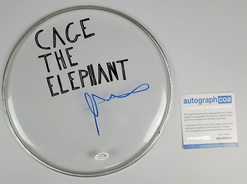Cage The Elephant Matt Shultz Autographed Custom Framed Drum Head Display ACOA