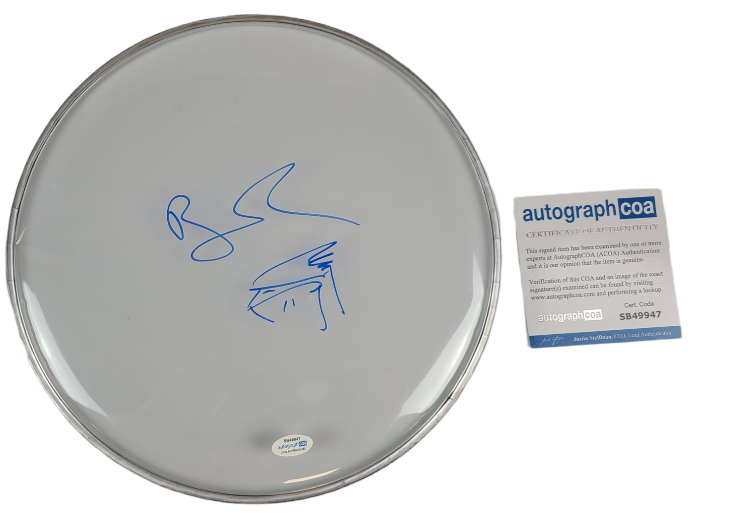Ben Folds w Piano Sketch Signed Autographed Custom Framed Drum Head Display