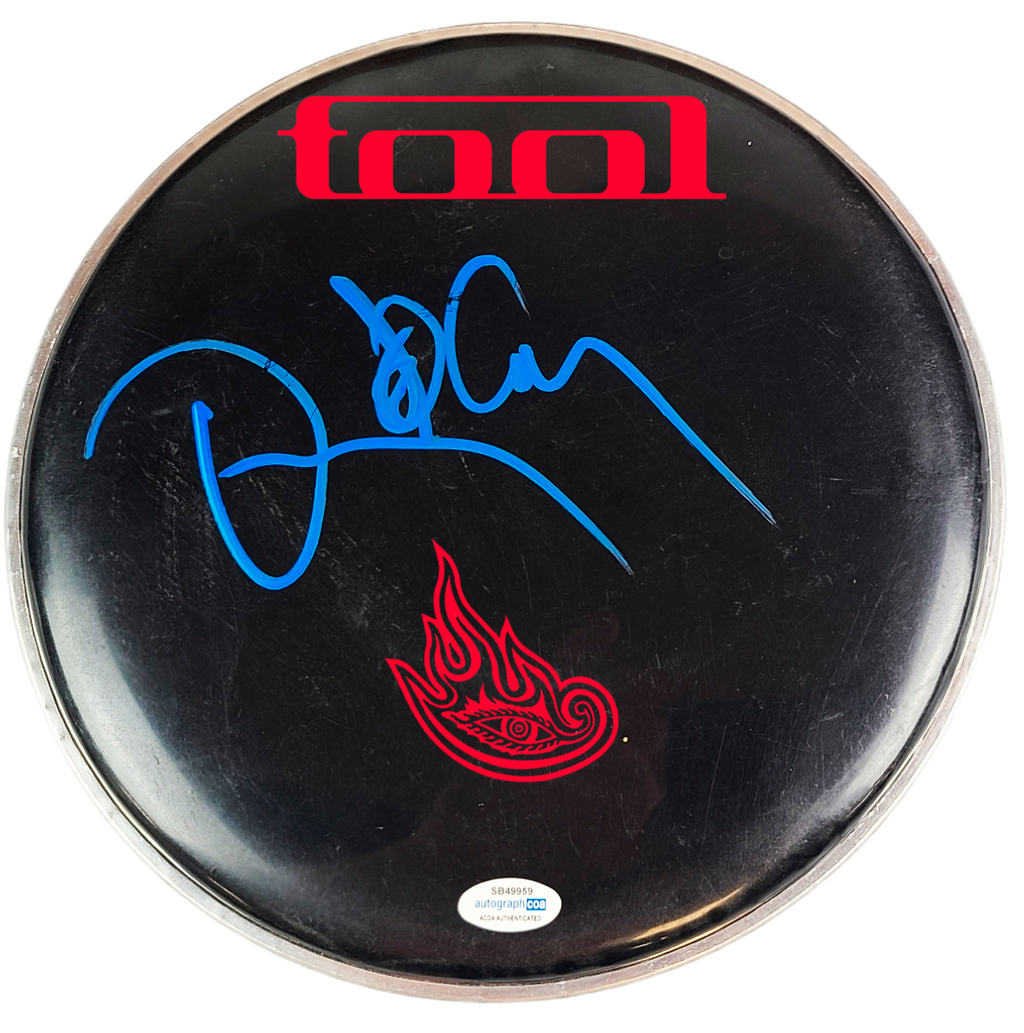 Tool Danny Carey Signed Custom Framed Drum Head Drumhead Display ACOA