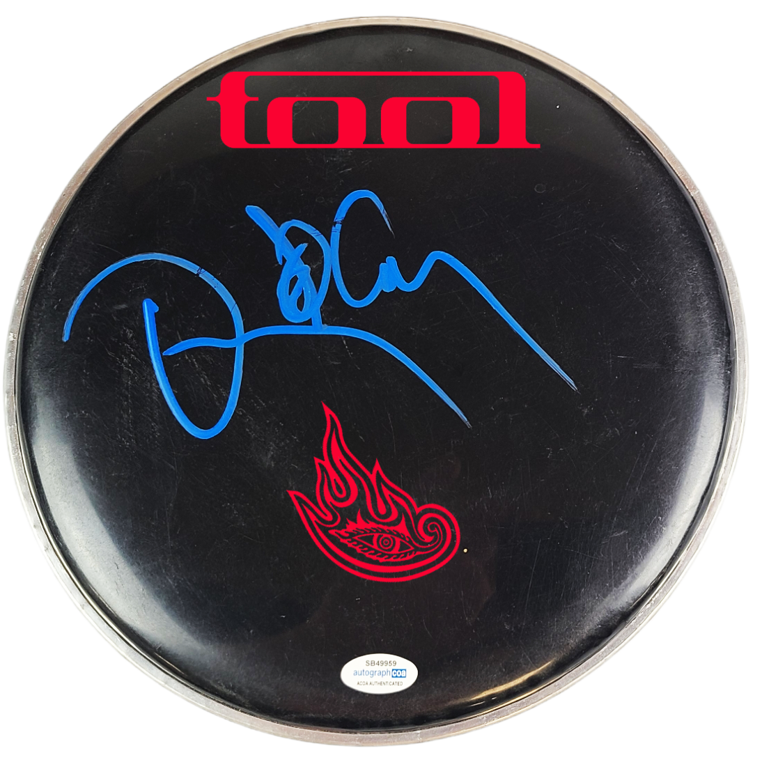Tool Danny Carey Signed Custom Framed Drum Head Drumhead Display ACOA