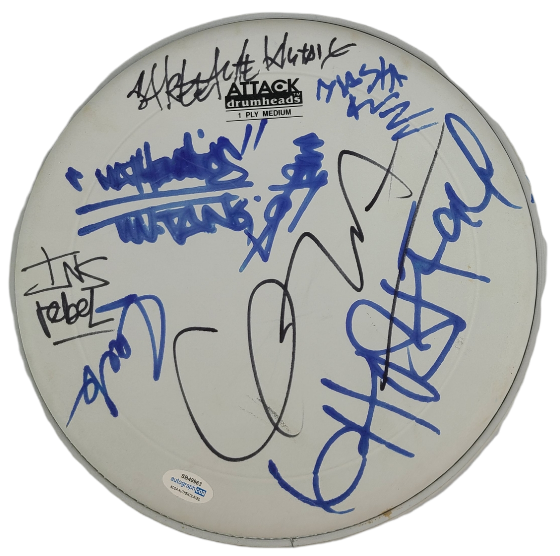 Wu Tang Signed Custom Framed Drum Head Drumhead Display ACOA
