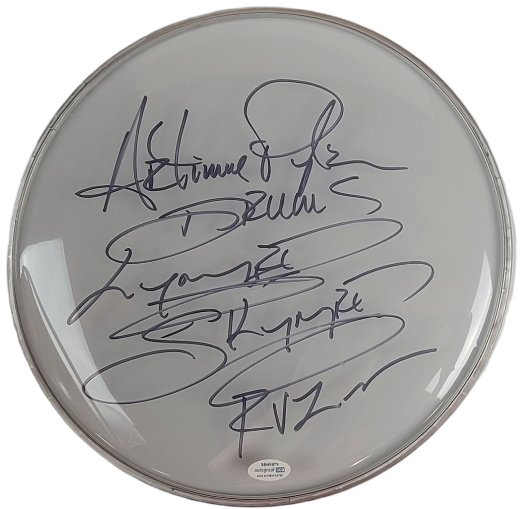Lynyrd Skynyrd Artimus Pyle Autographed Custom Framed Drum Head Display ACOA