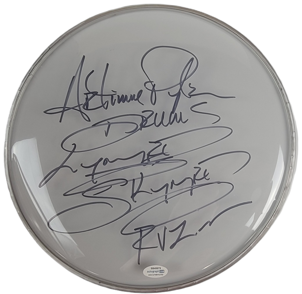 Lynyrd Skynyrd Artimus Pyle Autographed Custom Framed Drum Head Display ACOA