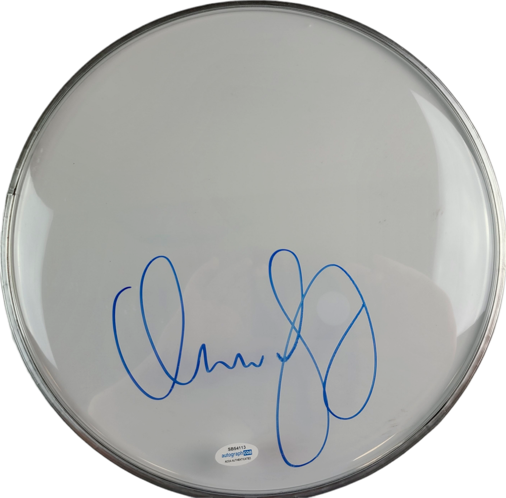 Styx Dennis DeYoung Signed Custom Framed Drum Head Drumhead Display ACOA