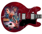 Michael J. Fox Signed Back To The Future Photo Graphics Guitar ACOA