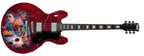 Michael J. Fox Signed Back To The Future Photo Graphics Guitar ACOA