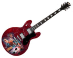 Michael J. Fox Signed Back To The Future Photo Graphics Guitar ACOA