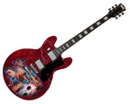 Michael J. Fox Signed Back To The Future Photo Graphics Guitar ACOA