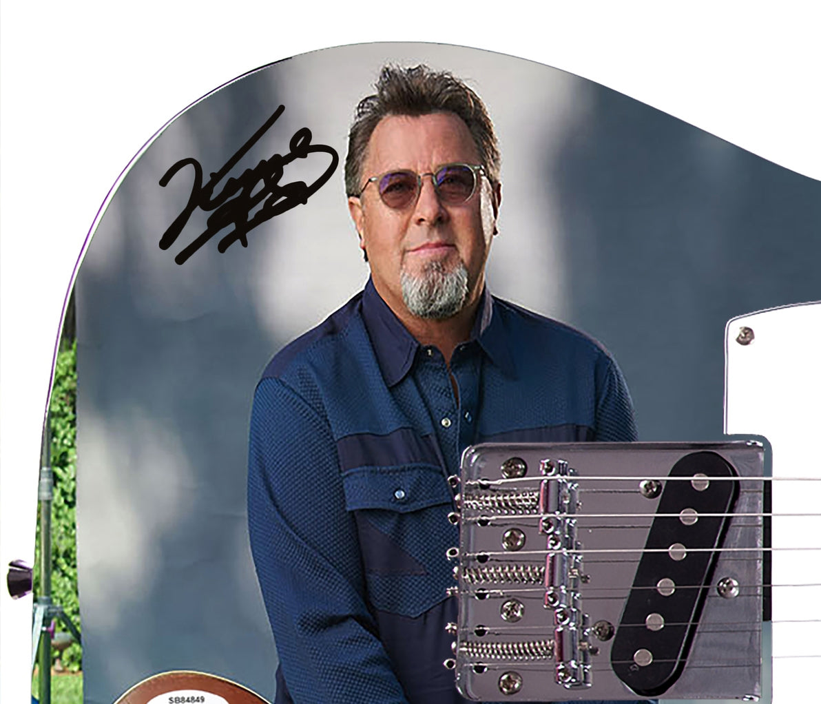 Vince Gill Signed Autographed Stunning Nature Graphics Photo Guitar ACOA