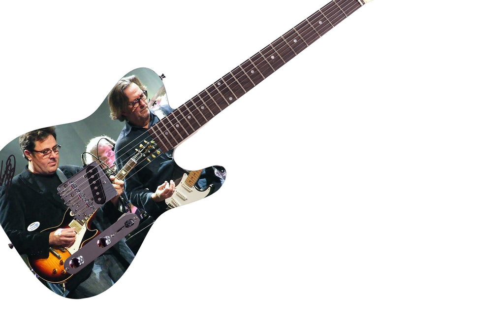 Vince Gill Signed Autographed Eric Clapton Live Graphics Photo Guitar ACOA
