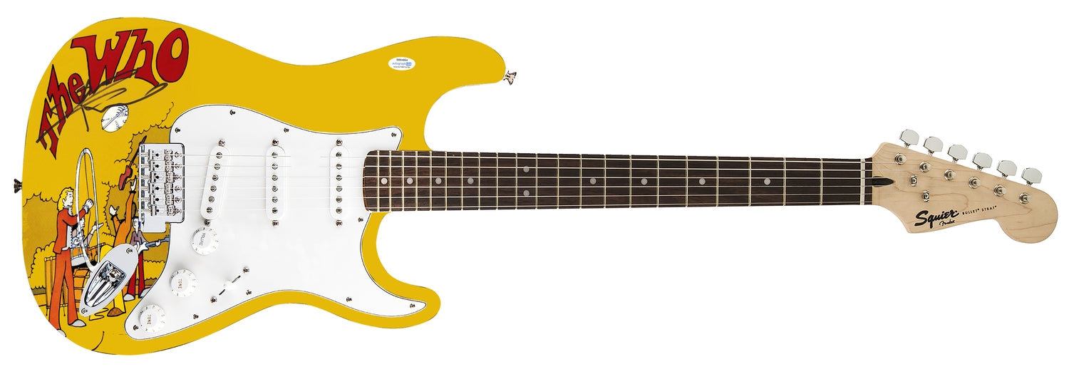 The Who Pete Townshend Signed Fender 1/1 Custom Graphics Photo Guitar ACOA
