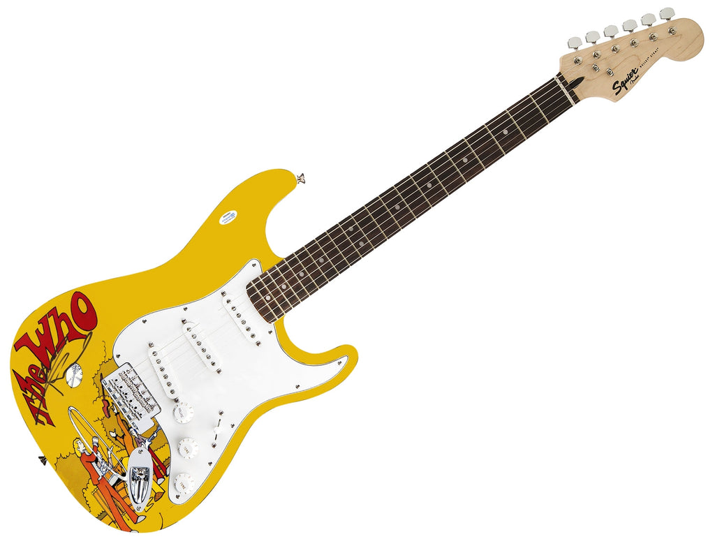 The Who Pete Townshend Signed Fender 1/1 Custom Graphics Photo Guitar ACOA