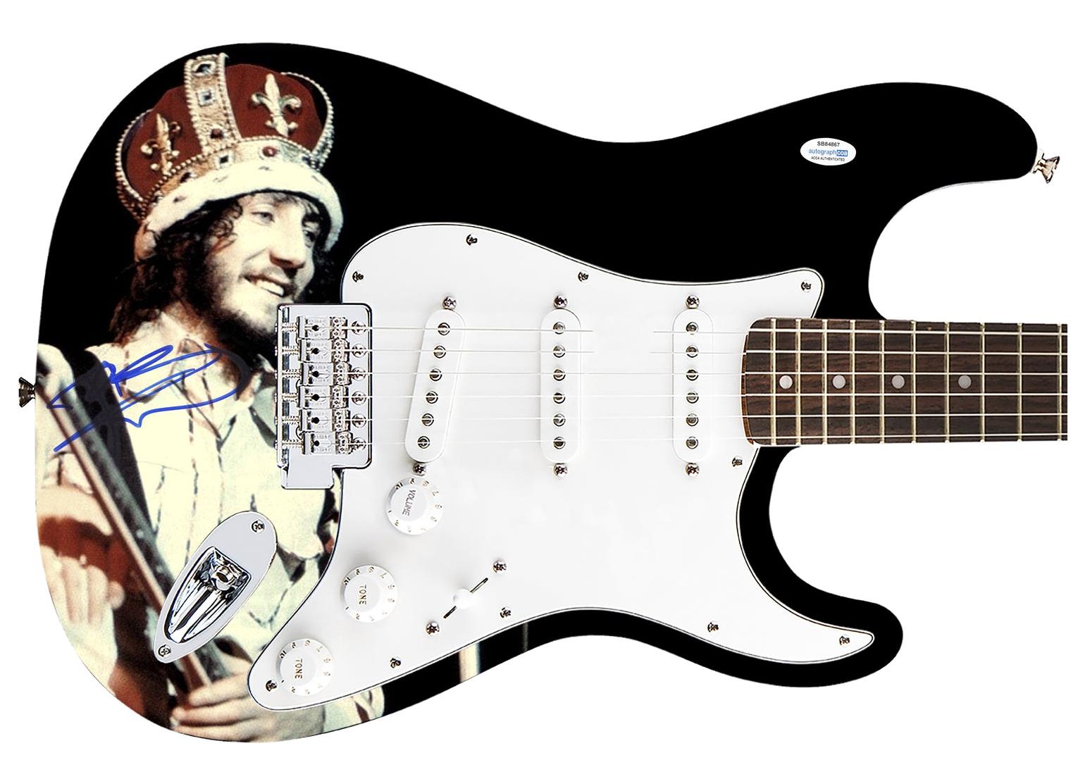 The Who Pete Townshend Signed Fender 1/1 Custom Graphics Photo Guitar ACOA