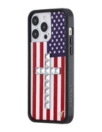 Stud Cross American Flag iPhone Case