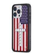Stud Cross American Flag iPhone Case