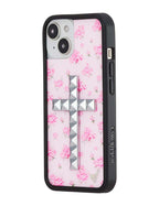 Stud Cross Forget Me Not Floral | Pink iPhone Case