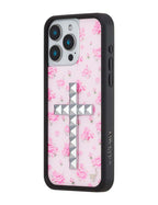Stud Cross Forget Me Not Floral | Pink iPhone Case