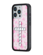 Stud Cross Forget Me Not Floral | Pink iPhone Case