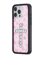 Stud Cross Forget Me Not Floral | Pink iPhone Case