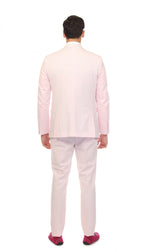 Men's Pink Seersucker Suit – Slim Fit 2-Button