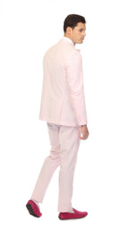 Men's Pink Seersucker Suit – Slim Fit 2-Button