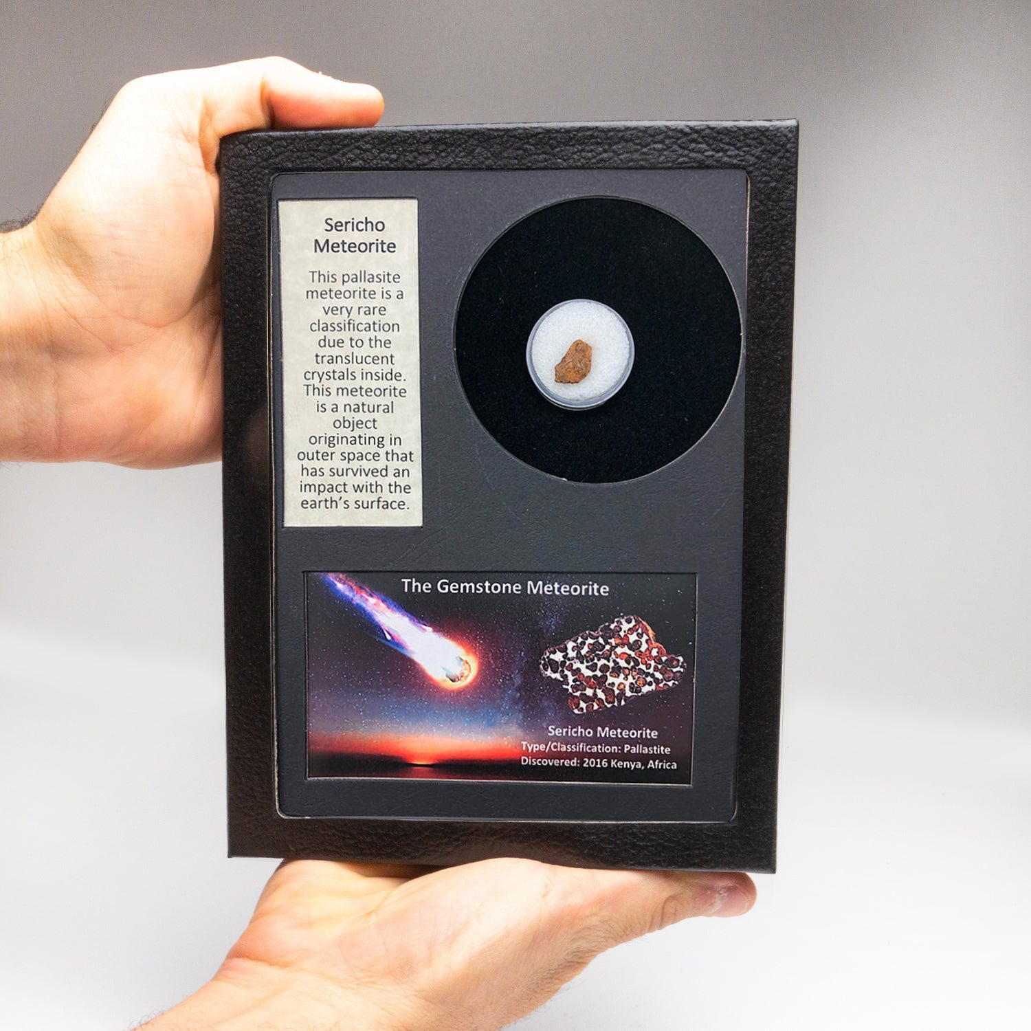 Genuine Sericho Meteorite in Glass Display Box