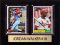 Jordan Walker St. Louis Cardinals 2026 2025 2024 Topps Bowman 2 Card Fan Gift Plaque 6x8