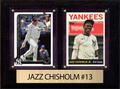 Jazz Chisholm Jr. New York Yankees 2026 2025 2024 Topps Bowman 2 Card Gift Plaque 6X8