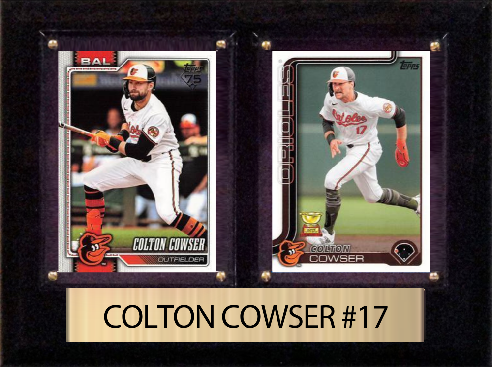 Colton Cowser Baltimore Orioles 2026 2025 2024 Topps Bowman 2 Card Gift Plaque 6X8