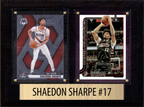 Shaedon Sharpe Portland Trailblazers 2026 2025 2024 Topps Prizm Hoops 2 Card Gift Plaque 6x8