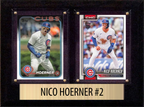 Nico Hoerner Topps Bowman 2026 2025 Chicago Cubs 2 Card Gift Plaque 6x8