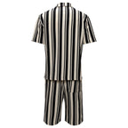 Men’s Bold Striped Lounge Set BEIGE