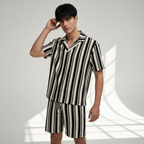 Men’s Bold Striped Lounge Set BEIGE