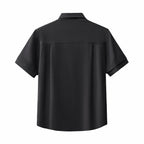 Barocco Flow Men's Textured Shirt & Pants Set - Black