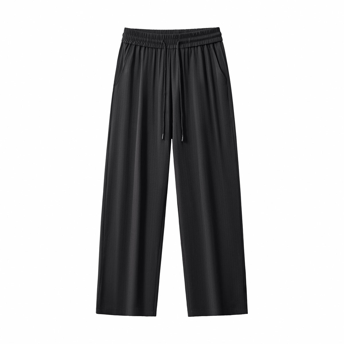 Barocco Flow Men's Textured Shirt & Pants Set - Black