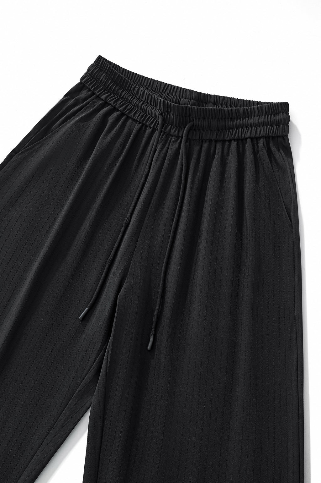 Barocco Flow Men's Textured Shirt & Pants Set - Black