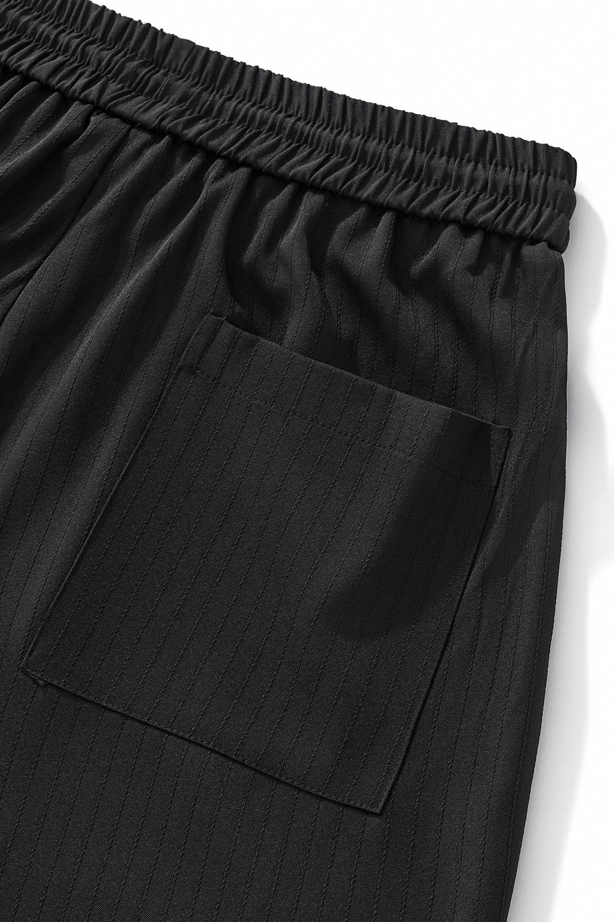Barocco Flow Men's Textured Shirt & Pants Set - Black