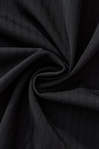 Barocco Flow Men's Textured Shirt & Pants Set - Black